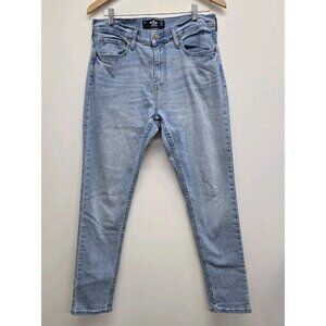 Hollister Athletic Skinny Jeans Mens 31x32 (Fits 30 Length) Light Wash Stretch